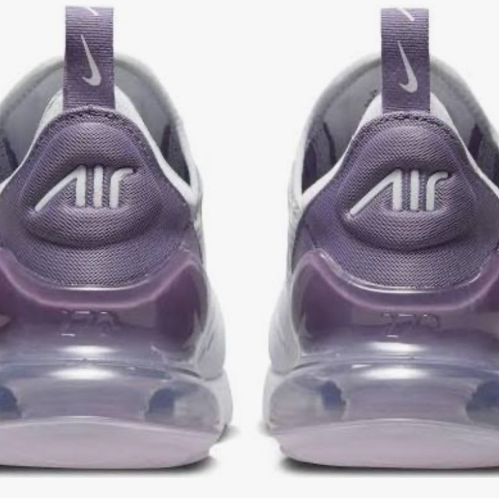 Nike Air Max 270 White and Purple with Mesh Design - Picture 2 of 4
